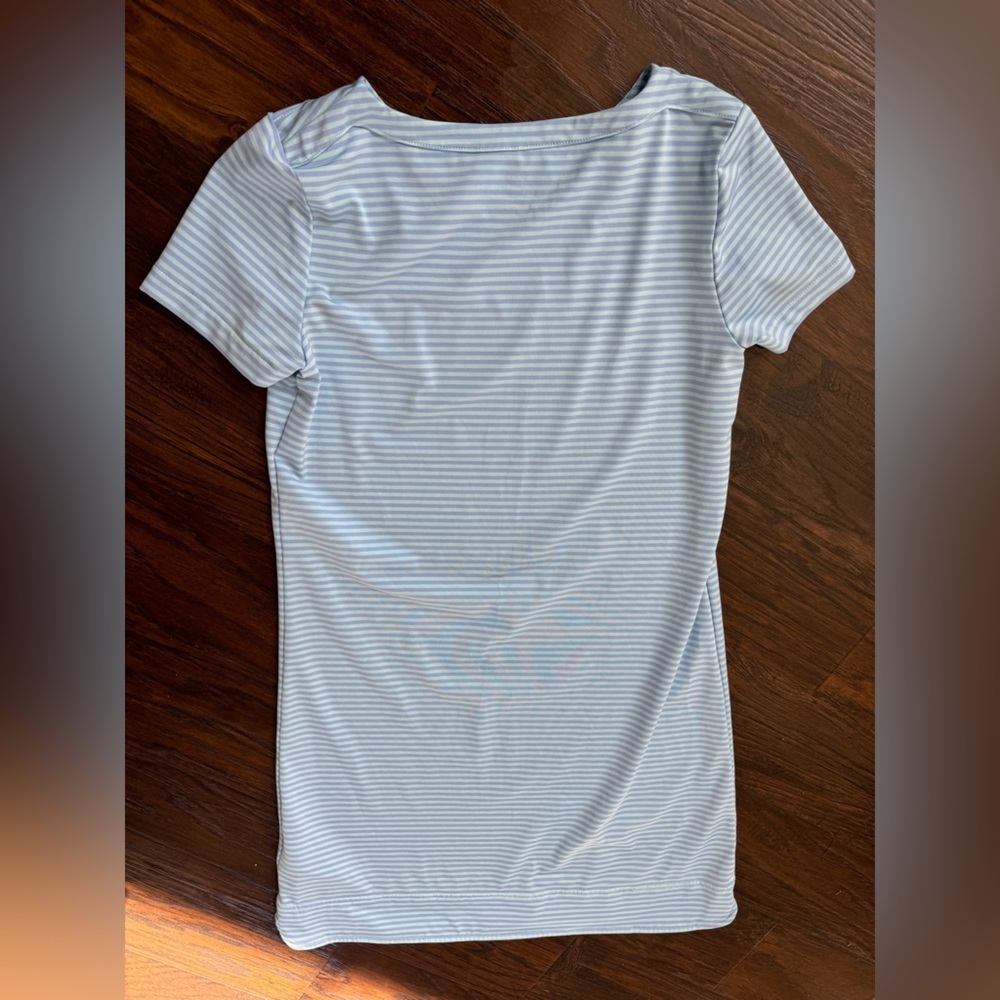 vineyard vines girls Short Sleeve Stripe Sankaty Dress L (14) - Picture 3 of 4